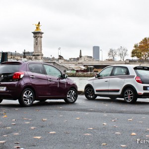 Comparatif de la Renault Twingo 3 et Peugeot 108