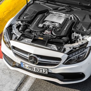 Photo moteur V8 4.0l bi-turbo 510 ch Mercedes C 63 S AMG Coupé